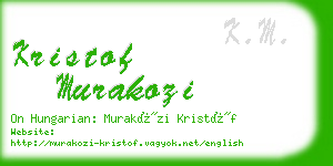 kristof murakozi business card